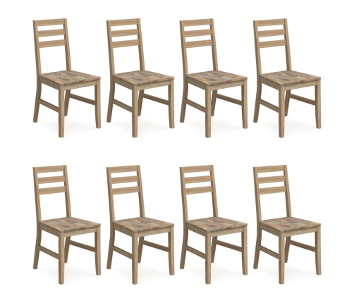 vidaXL virtuves krēsli, 8 gab., akācijas masīvkoks