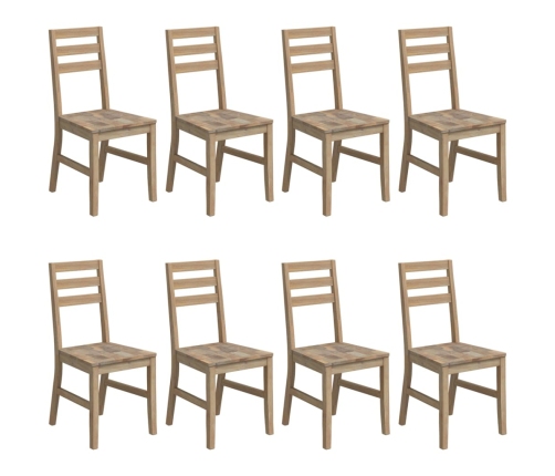 vidaXL virtuves krēsli, 8 gab., akācijas masīvkoks