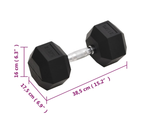 vidaXL hantele, 27,5 kg, čuguns