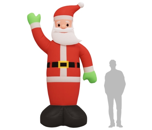 Piepūšams Ziemassvētku Vecītis Ar Led, 370 Cm Vidaxl