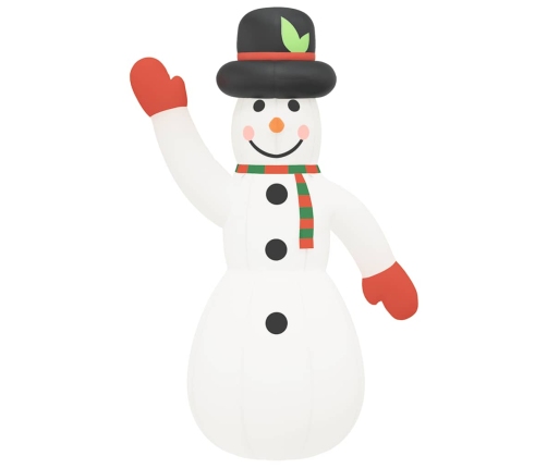 vidaXL piepūšams sniegavīrs, LED, 455 cm