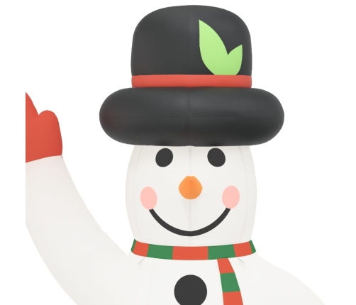 vidaXL piepūšams sniegavīrs, LED, 455 cm