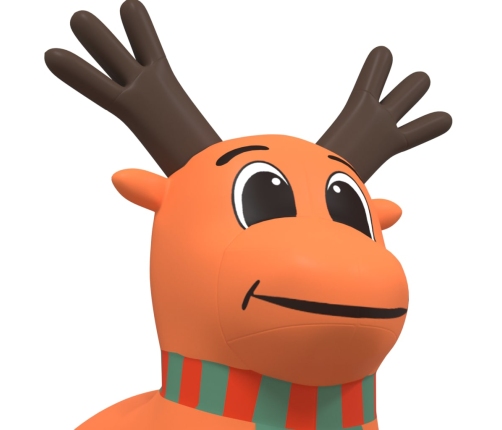 vidaXL piepūšams Ziemassvētku briedis, LED, 500 cm