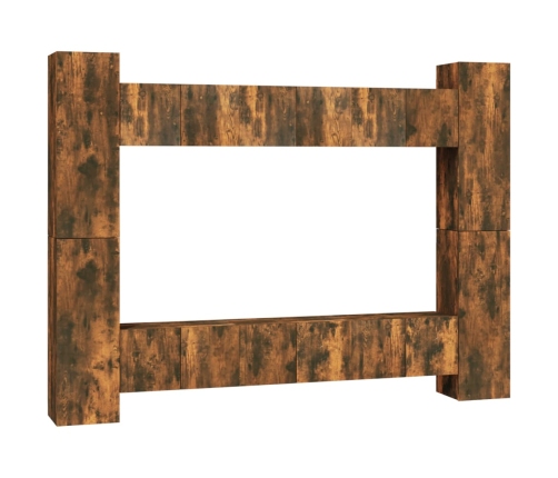 10-Daļīgs Tv Skapīšu Komplekts, Ozola Krāsa, Inženierijas Koks Vidaxl