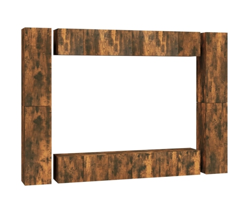 10-Daļīgs Tv Skapīšu Komplekts, Ozola Krāsa, Inženierijas Koks Vidaxl