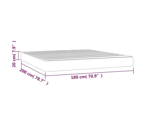 vidaXL kabatu atsperu matracis, zils, 180x200x20 cm, audums