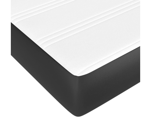 vidaXL kabatu atsperu matracis, melns, 180x200x20 cm, mākslīgā āda