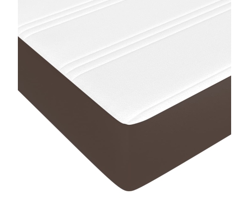 vidaXL kabatu atsperu matracis, brūns, 180x200x20 cm, mākslīgā āda