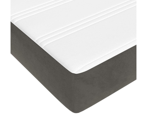 vidaXL kabatu atsperu matracis, tumši pelēks samts, 180x200x20 cm