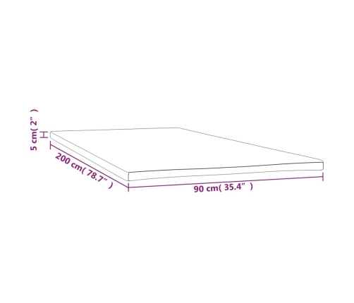 vidaXL virsmatracis, 90x200x5 cm