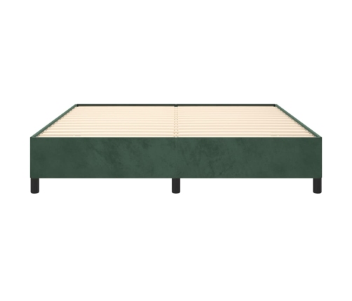 vidaXL gulta bez matrača, tumši zaļš samts, 180x200 cm