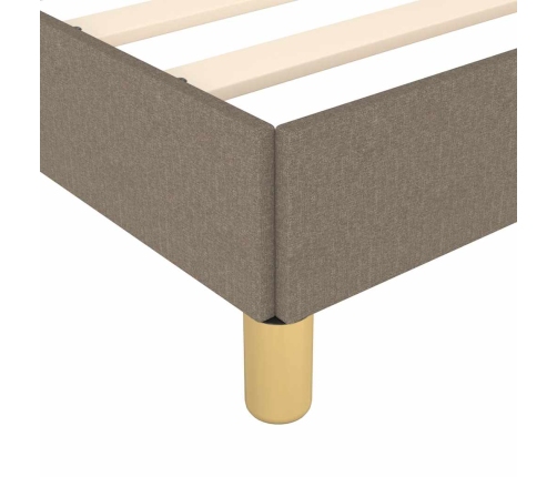 vidaXL gulta bez matrača, pelēkbrūns, 140x200 cm, audums