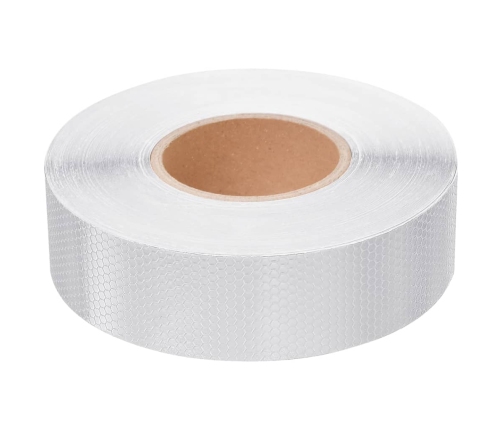 vidaXL atstarojoša līmlente, balta, 5 cmx50 m, PVC