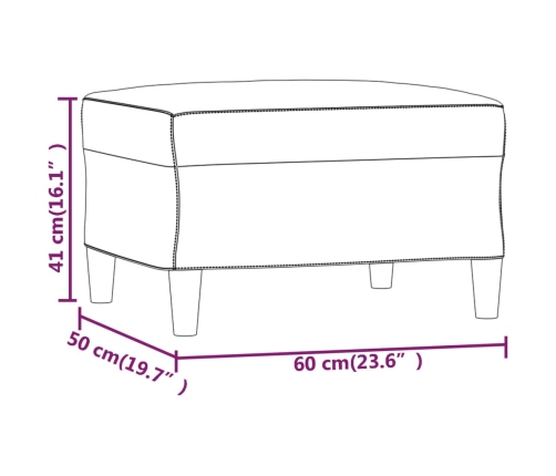 vidaXL kājsoliņš, 60x50x41 cm, melns audums