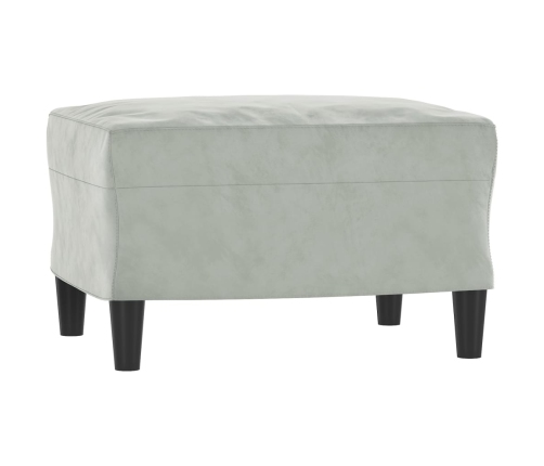 vidaXL kājsoliņš, 60x50x41 cm, gaiši pelēks samts