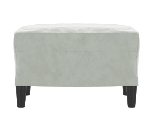 vidaXL kājsoliņš, 60x50x41 cm, gaiši pelēks samts