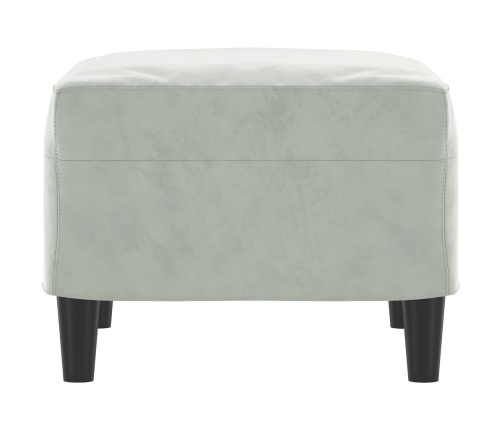 vidaXL kājsoliņš, 60x50x41 cm, gaiši pelēks samts