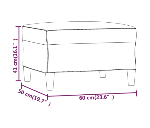vidaXL kājsoliņš, 60x50x41 cm, gaiši pelēks samts
