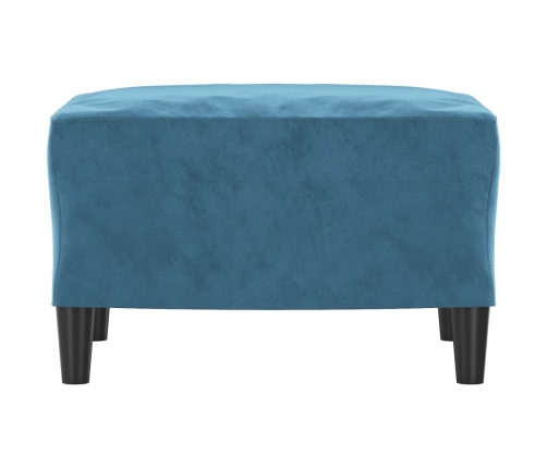 vidaXL kājsoliņš, 60x50x41 cm, zila samts