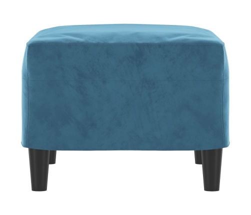 vidaXL kājsoliņš, 60x50x41 cm, zila samts