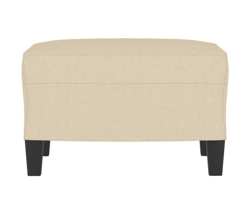 vidaXL kājsoliņš, 60x50x41 cm, krēmkrāsas audums