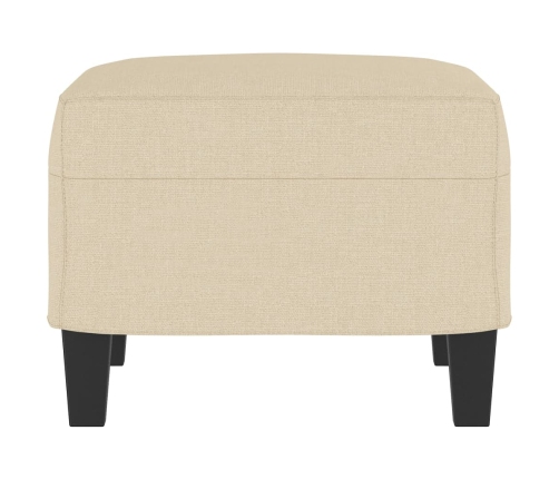 vidaXL kājsoliņš, 60x50x41 cm, krēmkrāsas audums