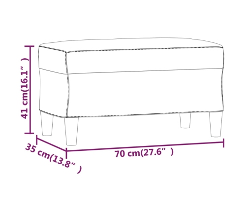 vidaXL sols, gaiši pelēks, 70x35x41 cm, audums