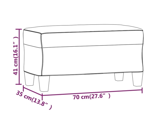vidaXL sols, pelēks, 70x35x41 cm, mākslīgā āda