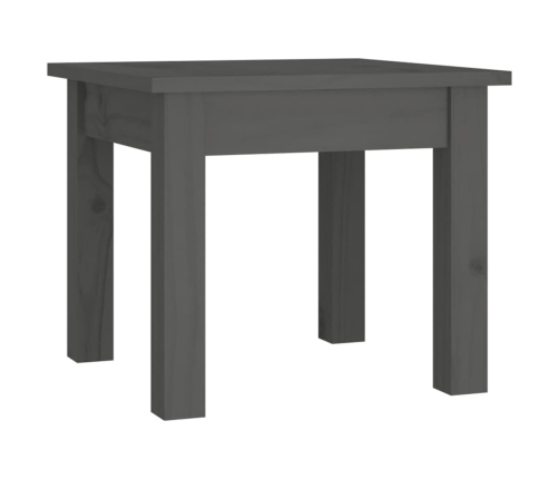 vidaXL kafijas galdiņš, pelēks, 35x35x30 cm, priedes masīvkoks