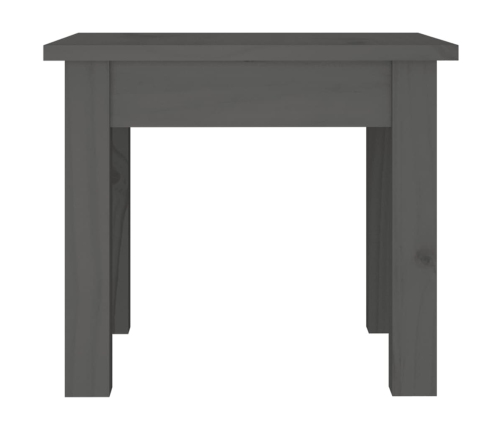 vidaXL kafijas galdiņš, pelēks, 35x35x30 cm, priedes masīvkoks
