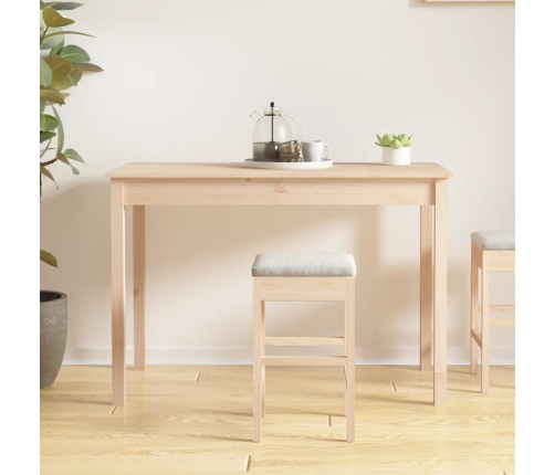 vidaXL virtuves galds, 110x55x75 cm, priedes masīvkoks