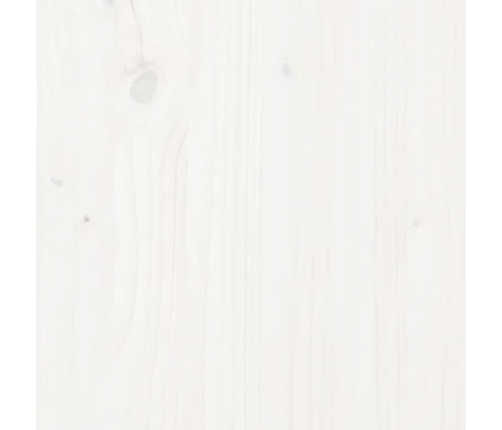 vidaXL virtuves galds, balts, 110x55x75 cm, priedes masīvkoks