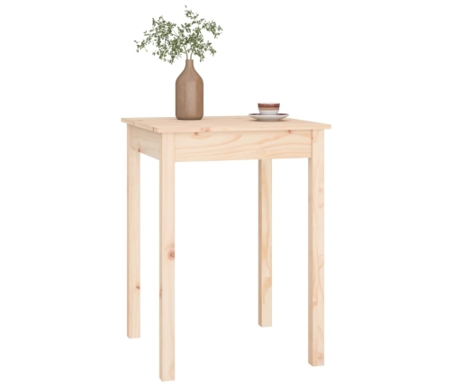 vidaXL virtuves galds, 55x55x75 cm, priedes masīvkoks