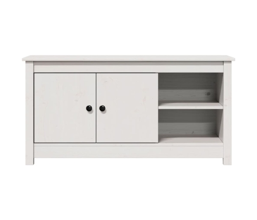 vidaXL TV skapītis, balts, 103x36,5x52 cm, priedes masīvkoks