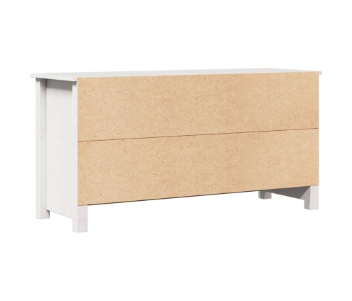 vidaXL TV skapītis, balts, 103x36,5x52 cm, priedes masīvkoks