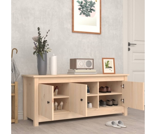 vidaXL apavu skapītis, 110x38x45,5 cm, priedes masīvkoks