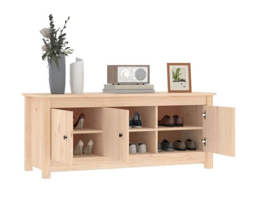 vidaXL apavu skapītis, 110x38x45,5 cm, priedes masīvkoks