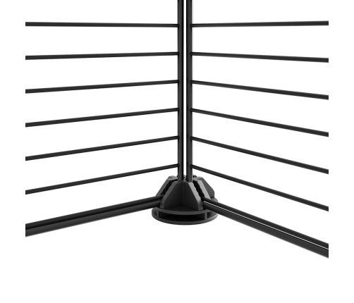 vidaXL 12 paneļu mājdzīvnieku būris, melns, 35x35 cm, tērauds