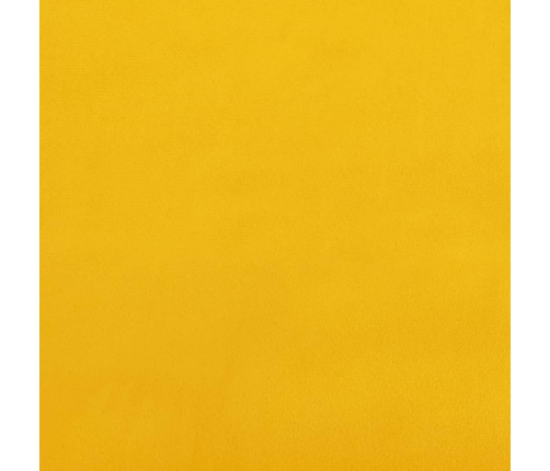 vidaXL šūpuļkrēsls ar kājsoliņu, koka kājas, dzeltens samts