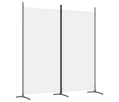 vidaXL 2-paneļu istabas aizslietnis, 175x180 cm, balts audums