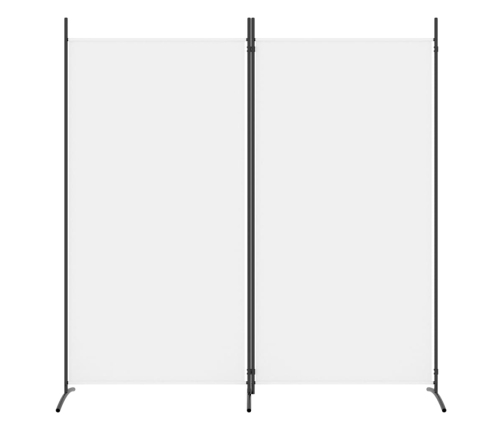 vidaXL 2-paneļu istabas aizslietnis, 175x180 cm, balts audums