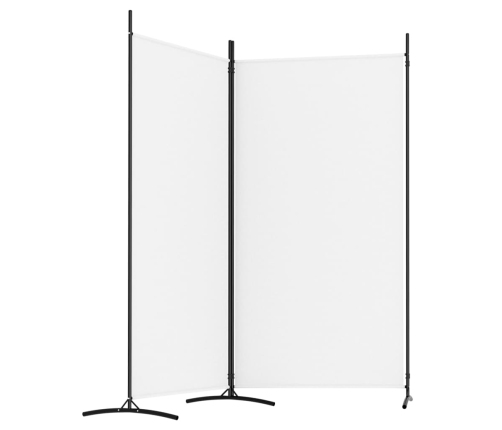 vidaXL 2-paneļu istabas aizslietnis, 175x180 cm, balts audums