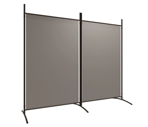 vidaXL 2-paneļu istabas aizslietnis, 175x180 cm, antracītpelēks audums