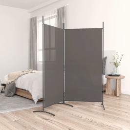 2-Paneļu Istabas Aizslietnis, 175X180 Cm, Antracītpelēks Audums Vidaxl