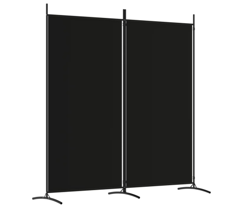 vidaXL 2-paneļu istabas aizslietnis, 175x180 cm, melns audums