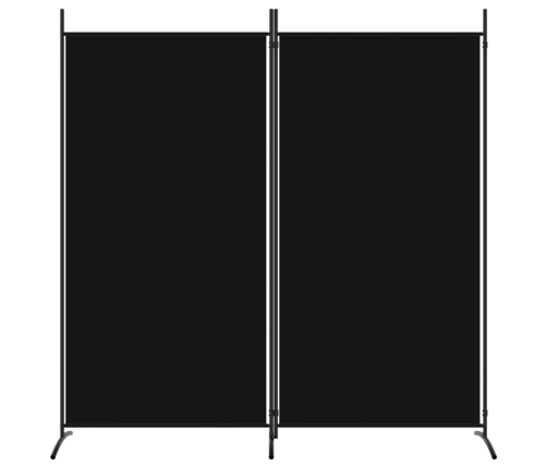 vidaXL 2-paneļu istabas aizslietnis, 175x180 cm, melns audums