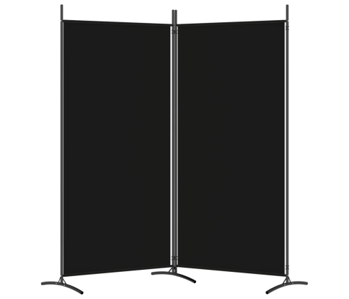 vidaXL 2-paneļu istabas aizslietnis, 175x180 cm, melns audums