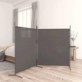2-Paneļu Istabas Aizslietnis, 348X180 Cm, Antracītpelēks Audums Vidaxl