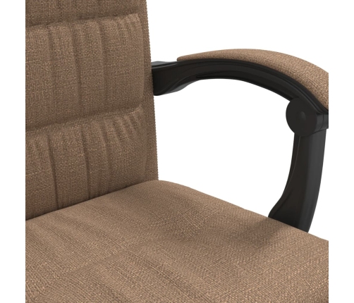 vidaXL biroja krēsls, atgāžams, brūns audums