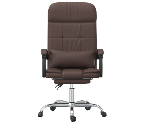 vidaXL biroja masāžas krēsls, brūna mākslīgā āda